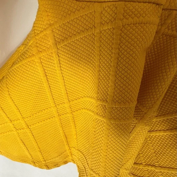 Janie and Jack 2T Marigold Yellow Quilted Jacquard Dress - Picture 5 of 5